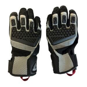 Rev'it Women's Motorcycle Gloves Size L Black Power Shield Protective Gear